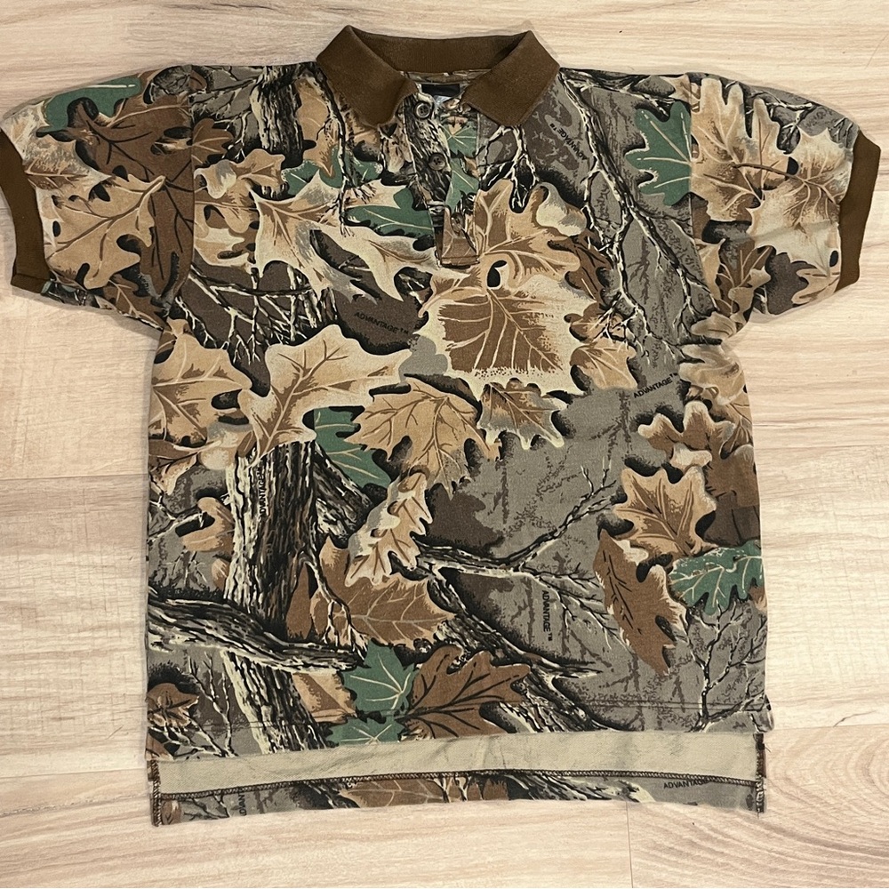 Ace Sportswear Real Tree style Camo Polo Tee